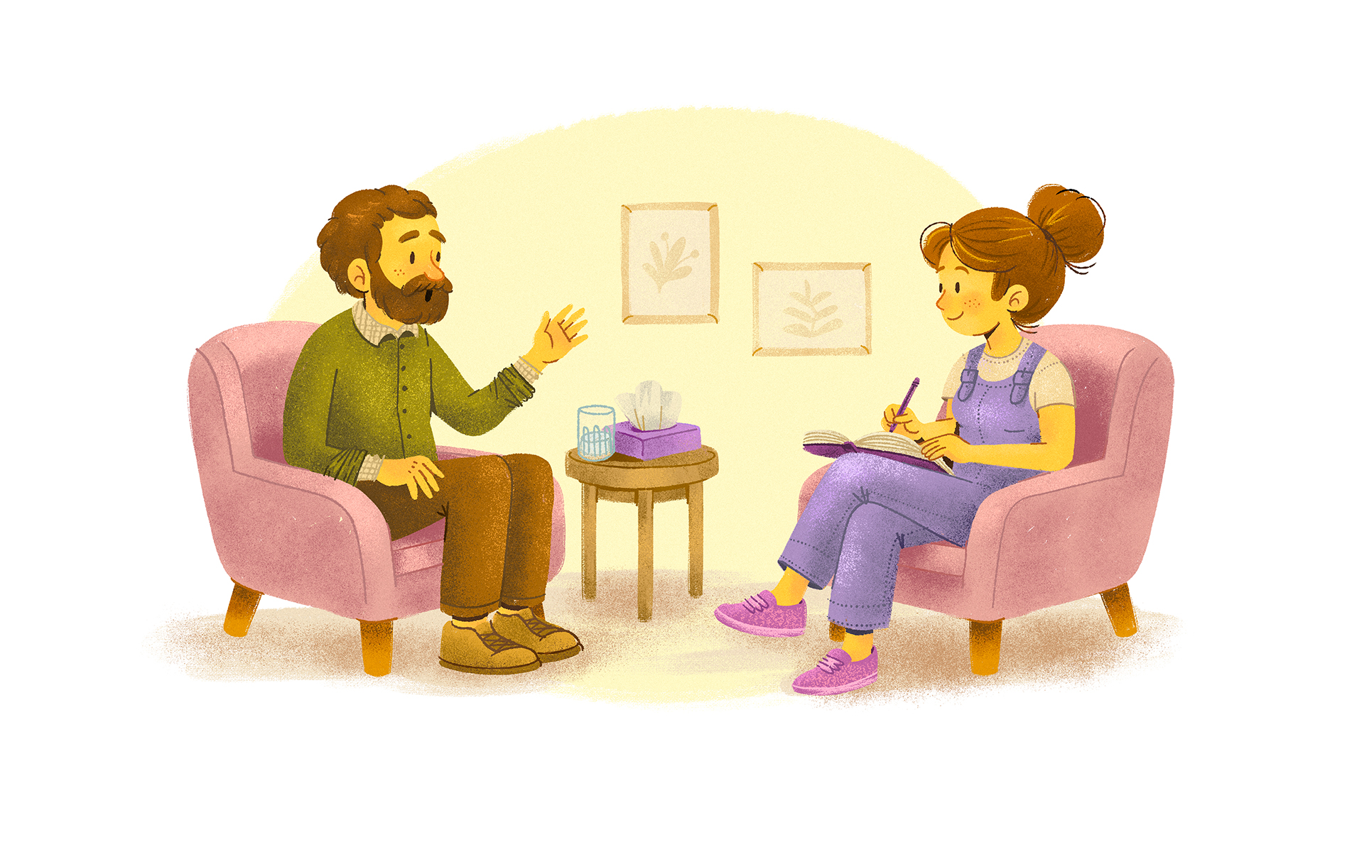 Ilustraciones para consulta psicológica
